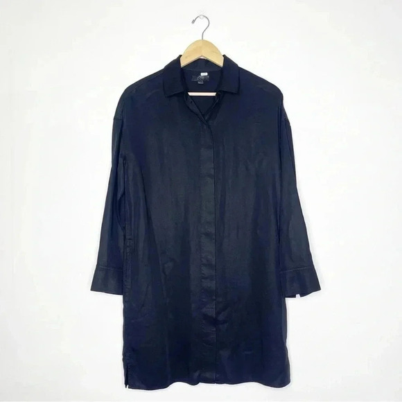 COS Black Button Up Shirt Dress Size 4 - Picture 1 of 5